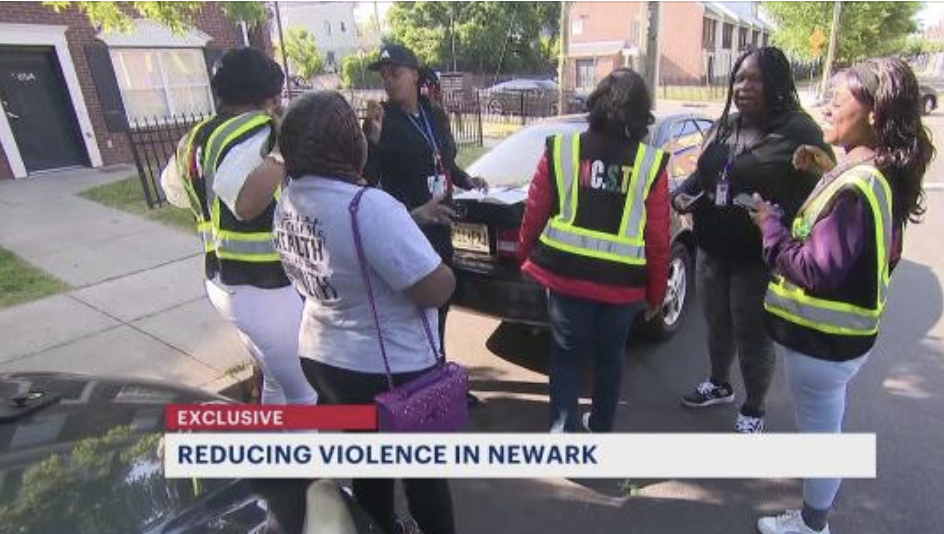 image of newark community street team on a community walk